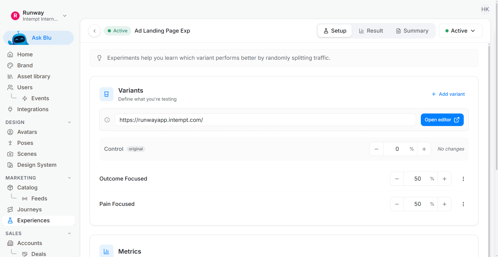Create personalized pricing page variants