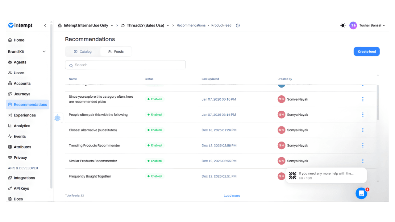 Personalized experiences