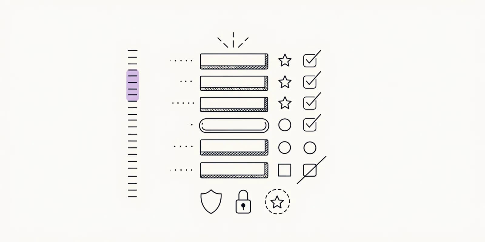 the-checkout-auditor grades a checkout form field-by-field (needed, optional, drop) with a trust-signals row underneath (shield, lock, review star) and one missing badge shown as a dashed outline