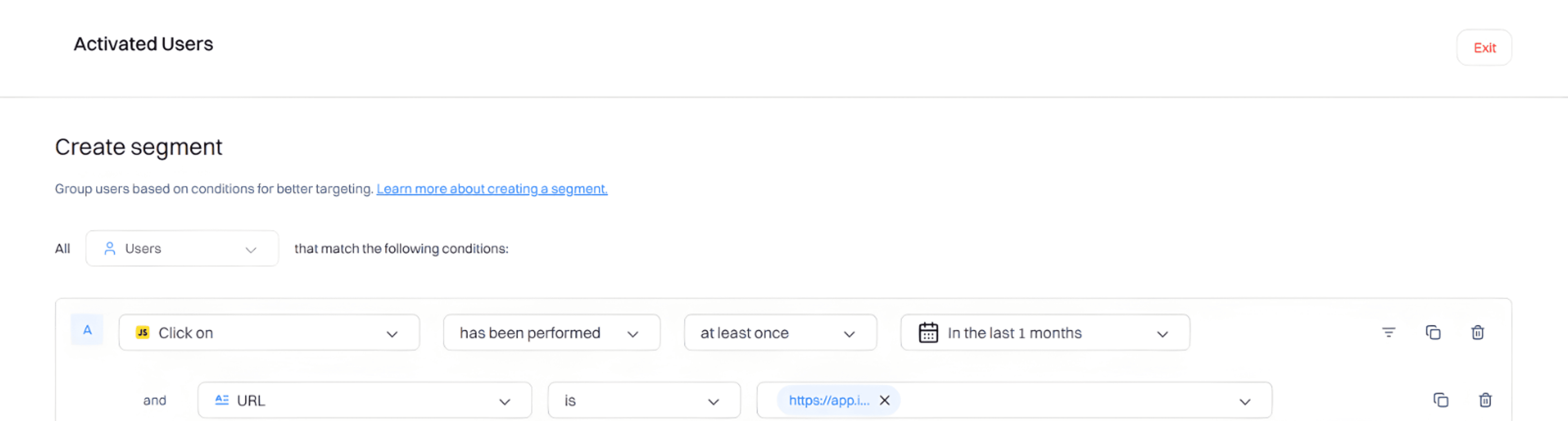 Step 2: Create dynamic segments in Intempt