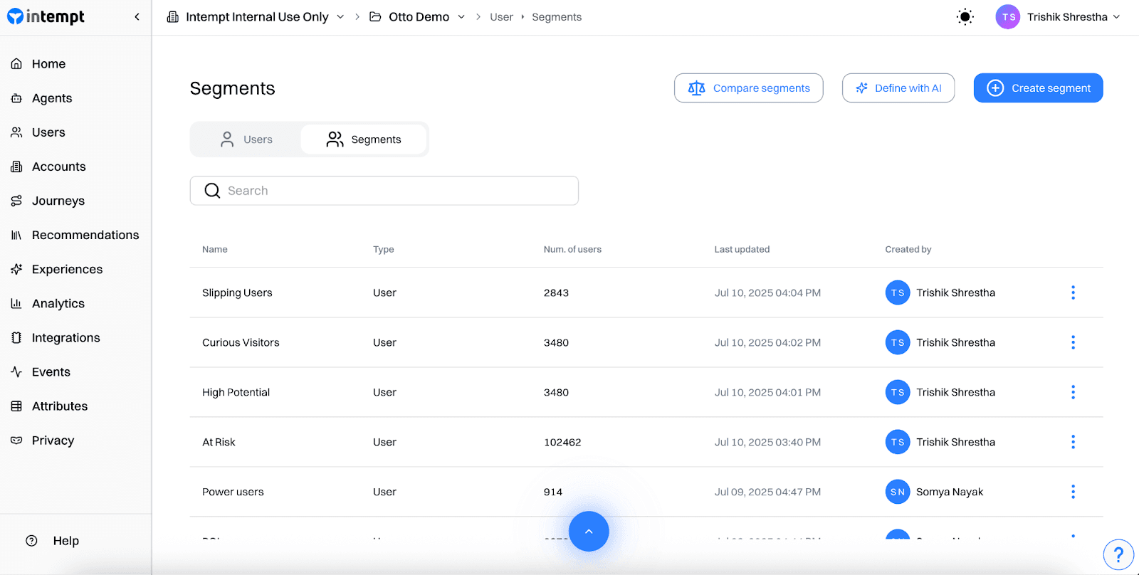 Create segments for pre-monetization