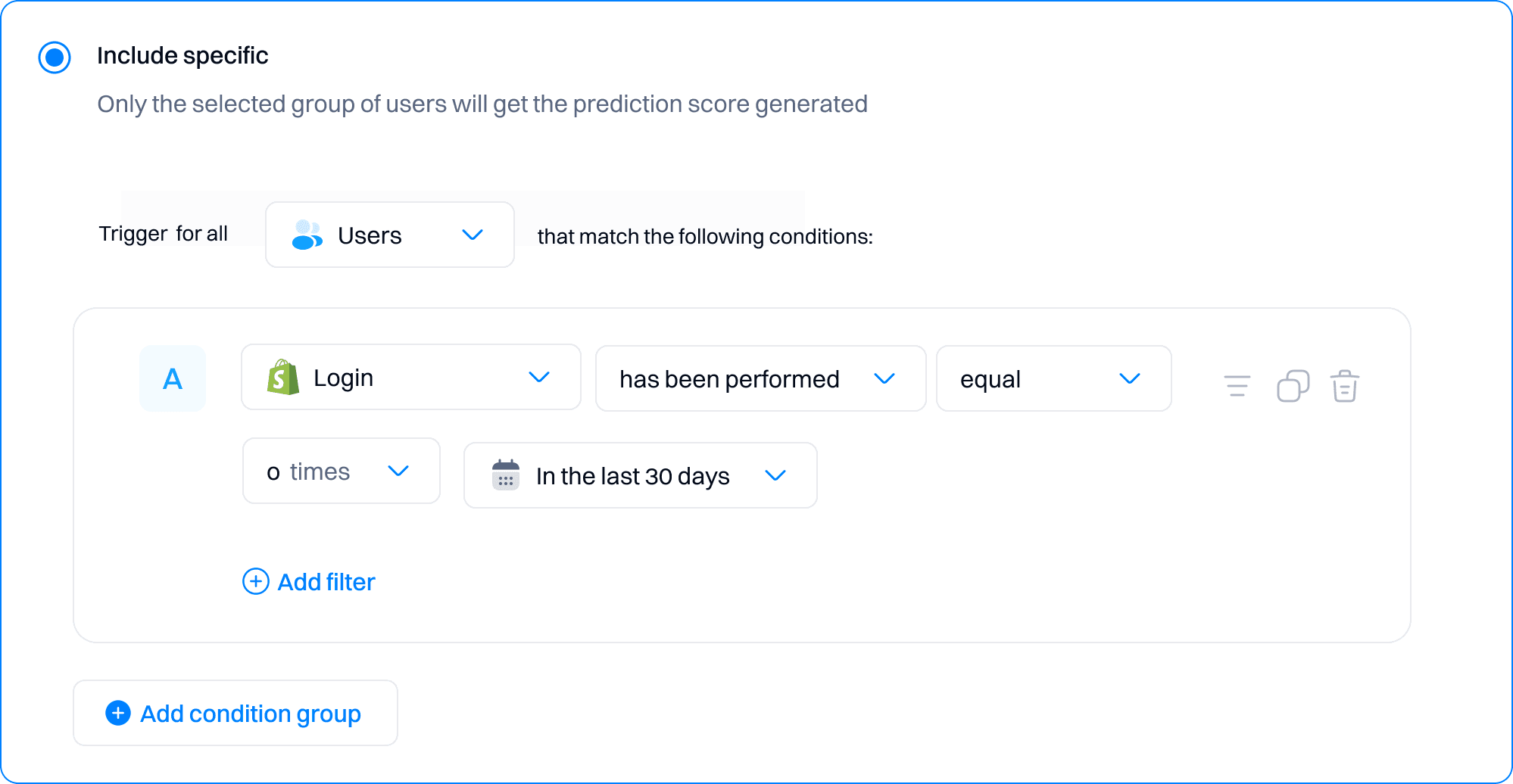 Filter training data
