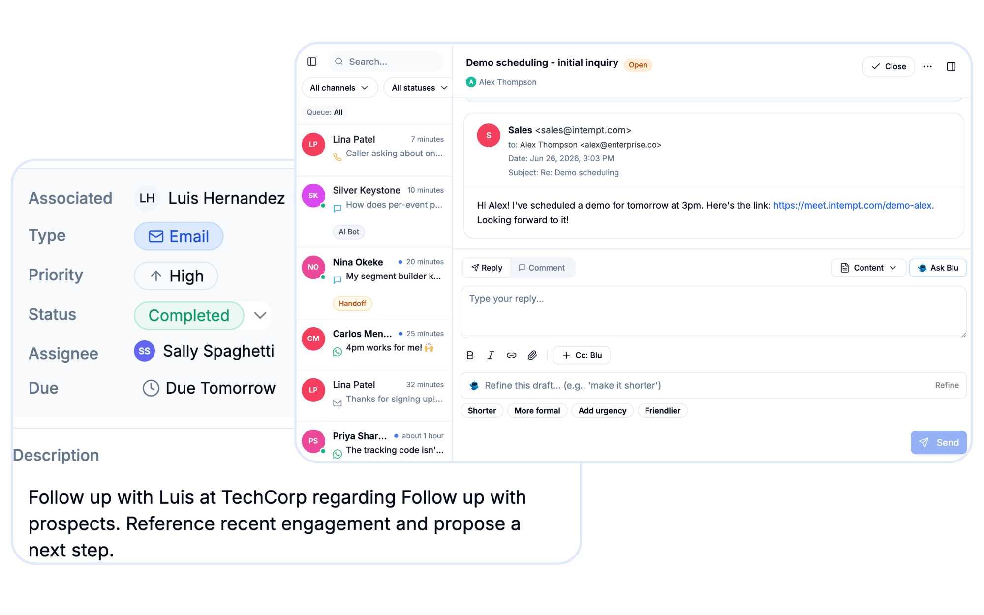 Inbox mockup