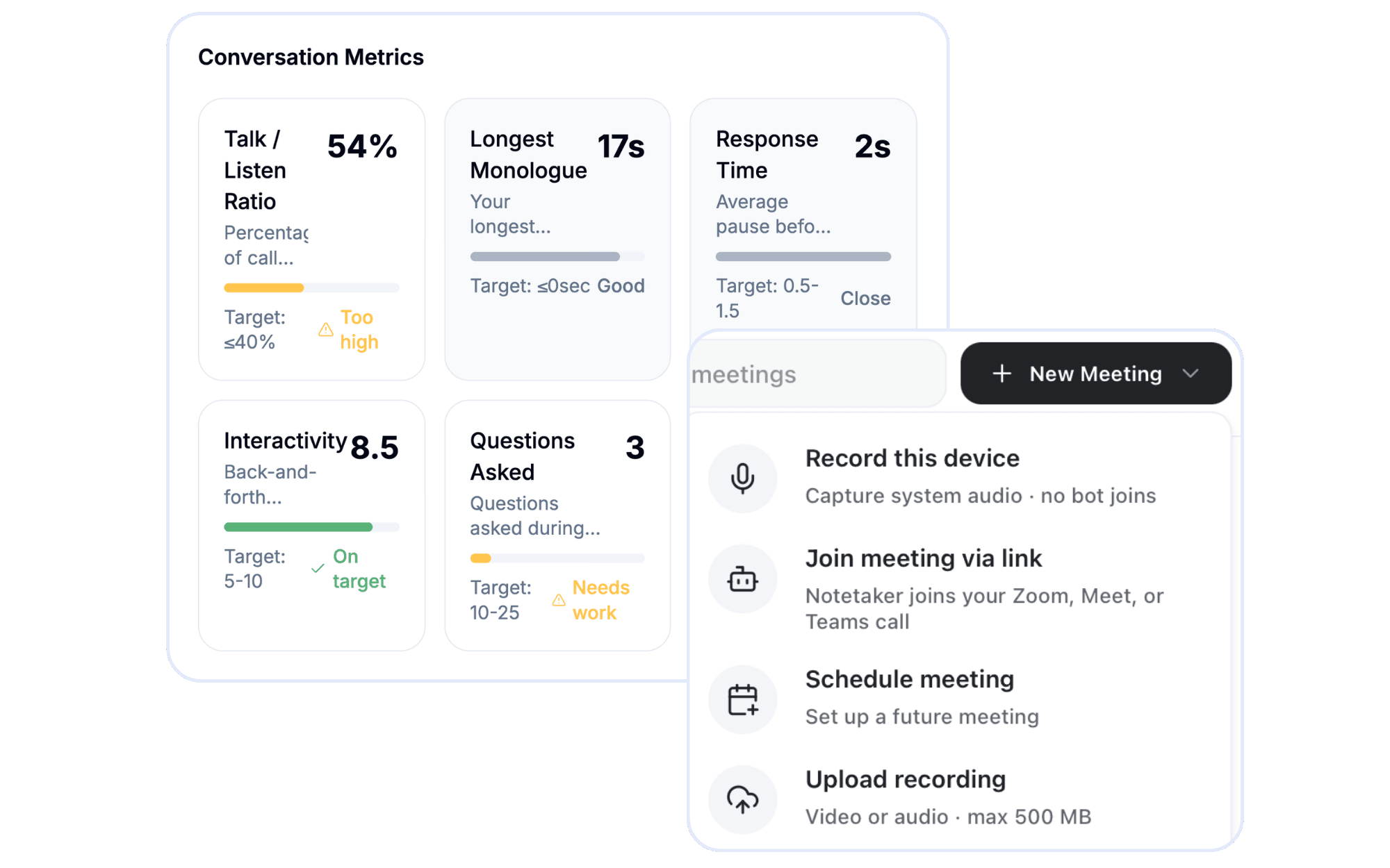 Meetings mockup