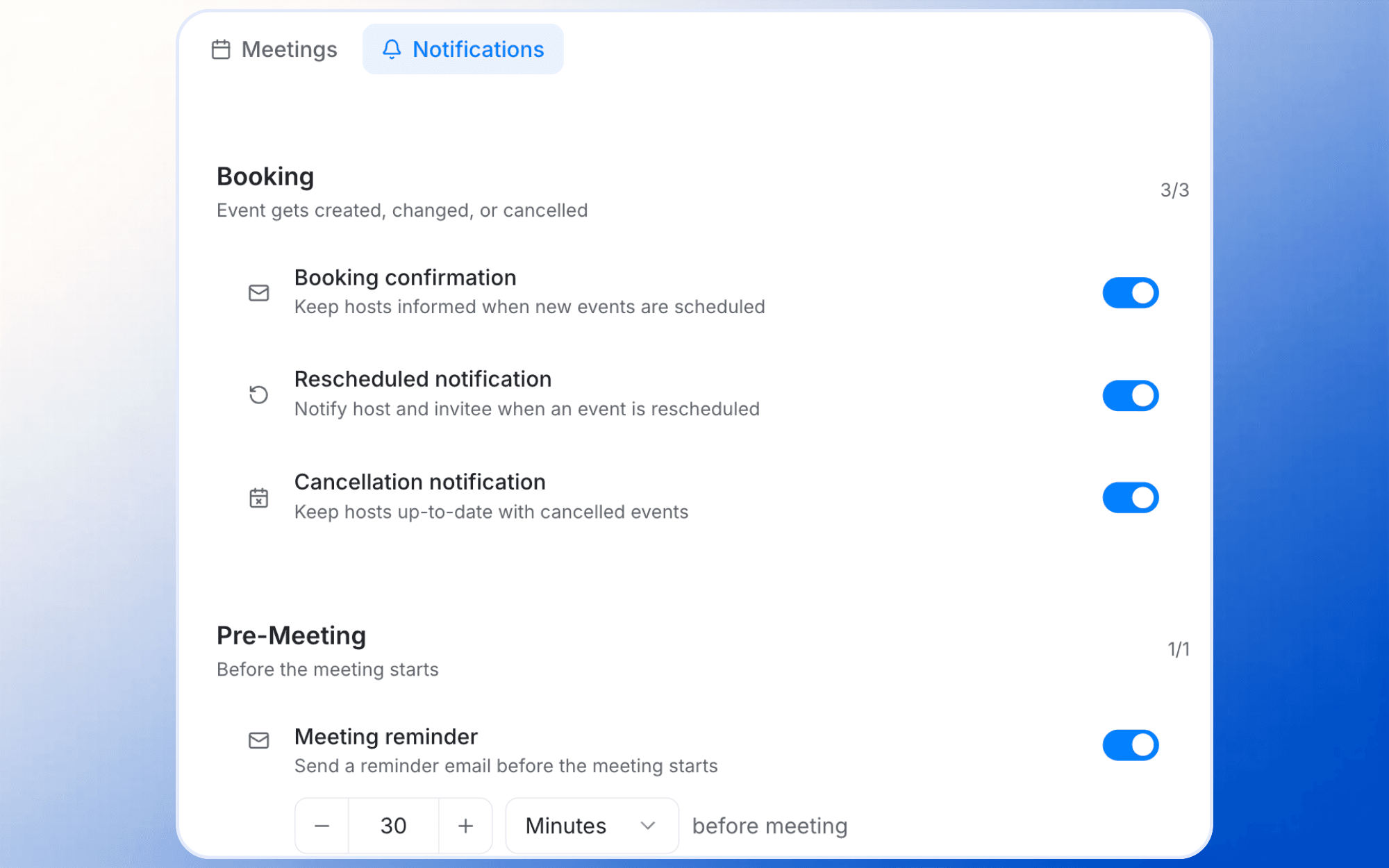 Meeting reminder schedule and no-show detection