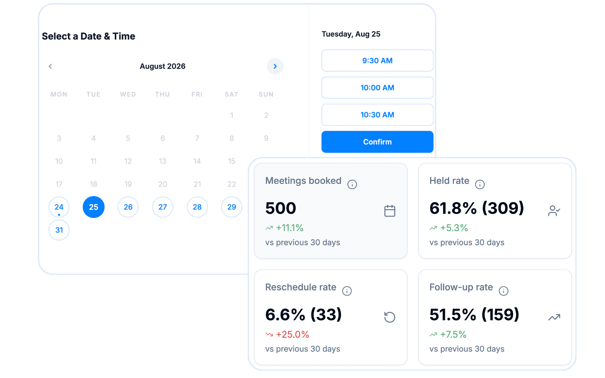 Scheduling mockup