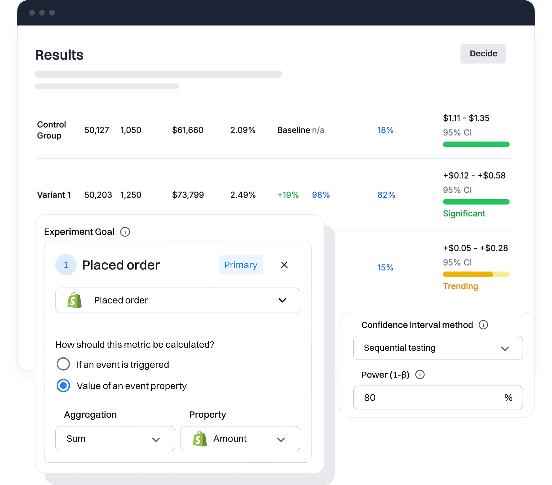 Experiment with real-time precision