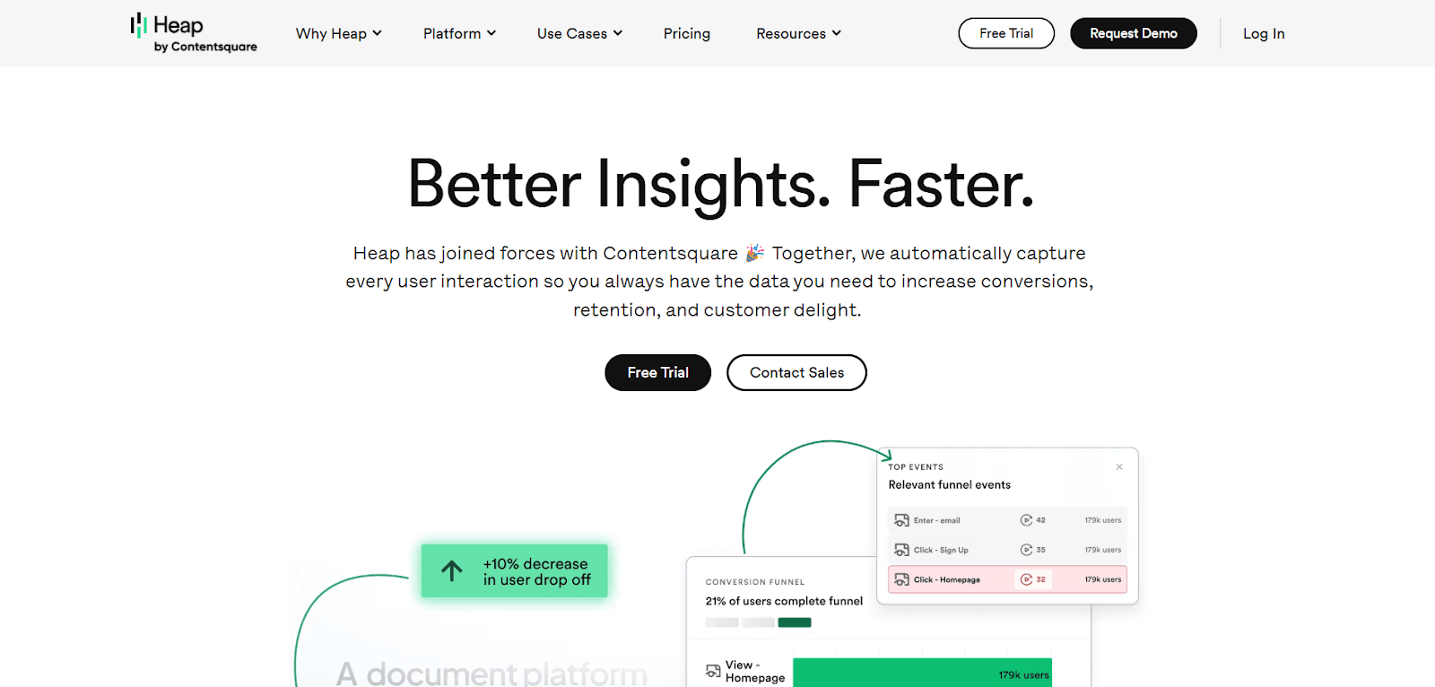 Heap analytics platform
