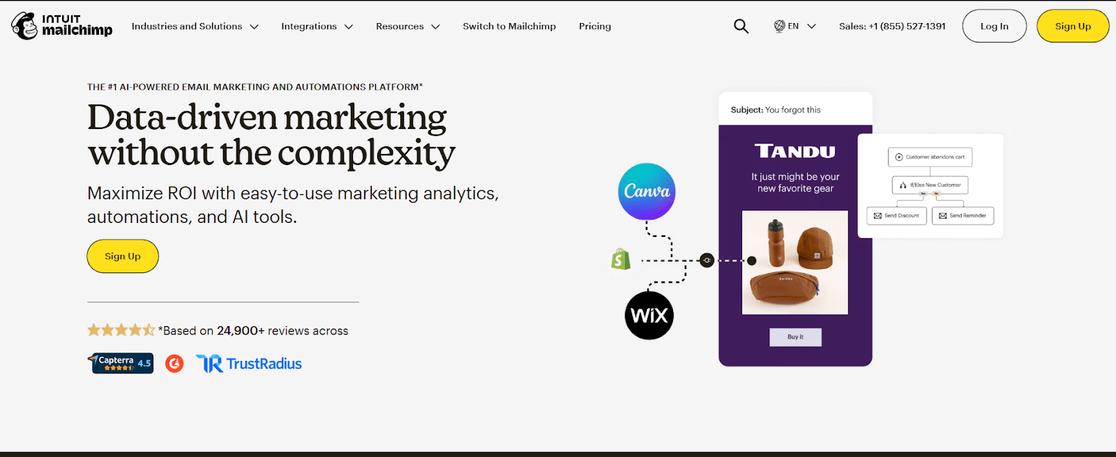 Mailchimp email marketing platform