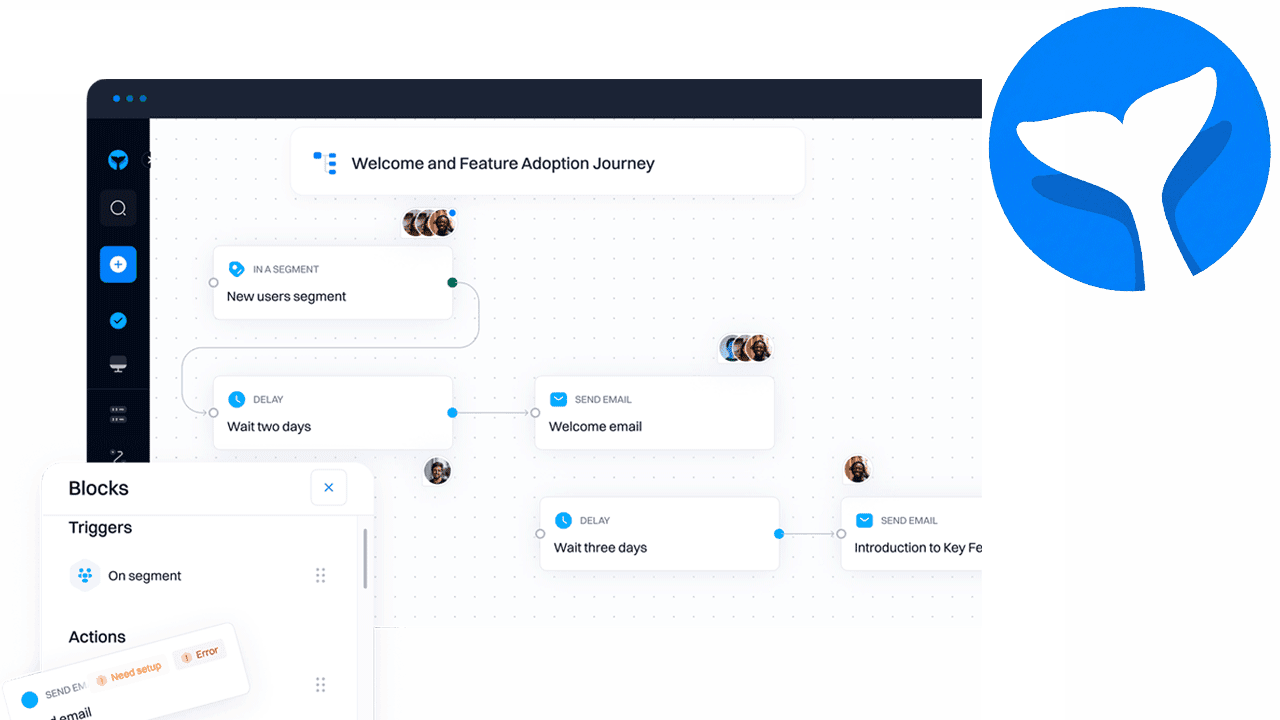 Welcome email flow that drives feature adoption