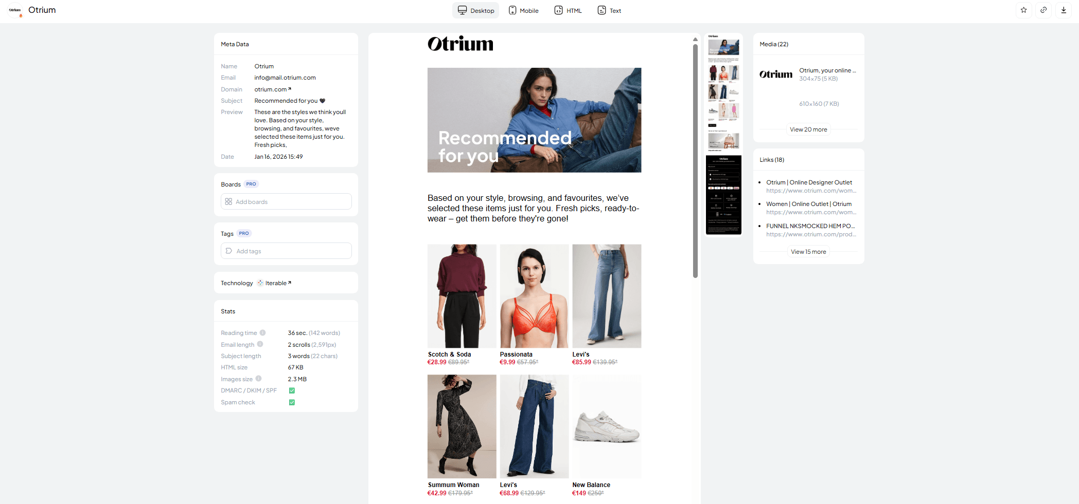 Browse abandonment flow setup: Example 3  Recommendations