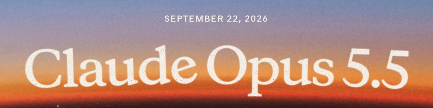Anthropic's launch page for Claude Opus 5.5, dated September 22, 2026