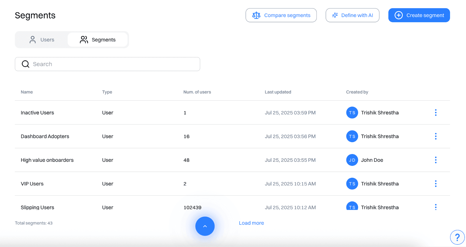 Turn insights into segments