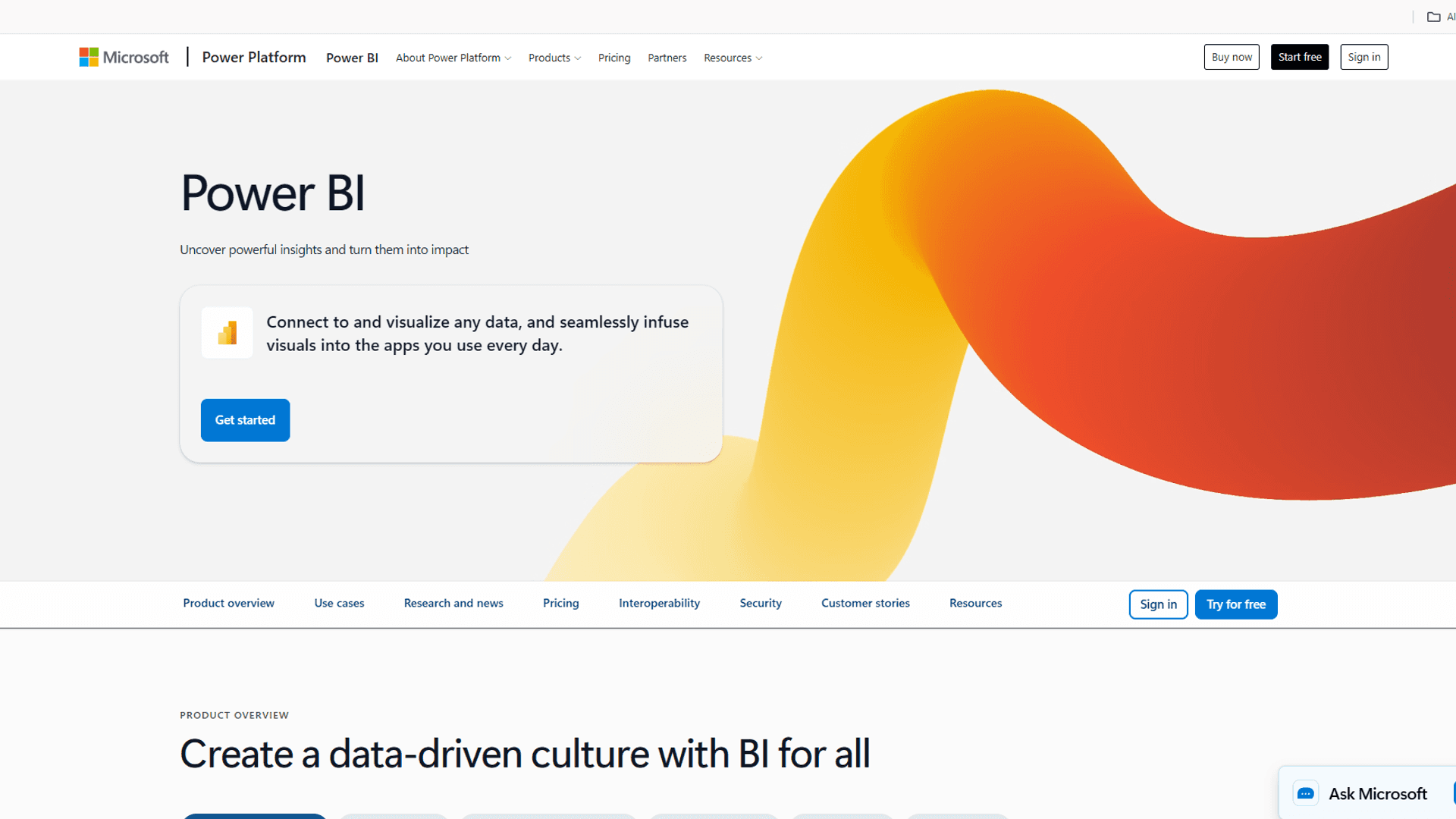 Microsoft Power BI Dashboard