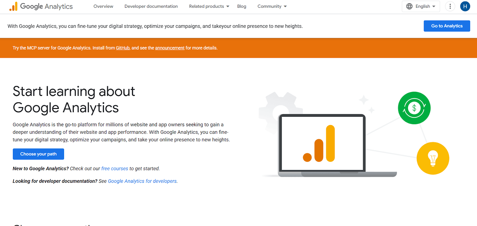 Google Analytics 4 web analytics platform