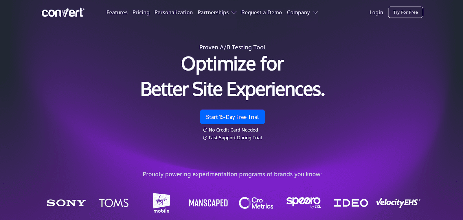Convert Experiences A/B testing platform
