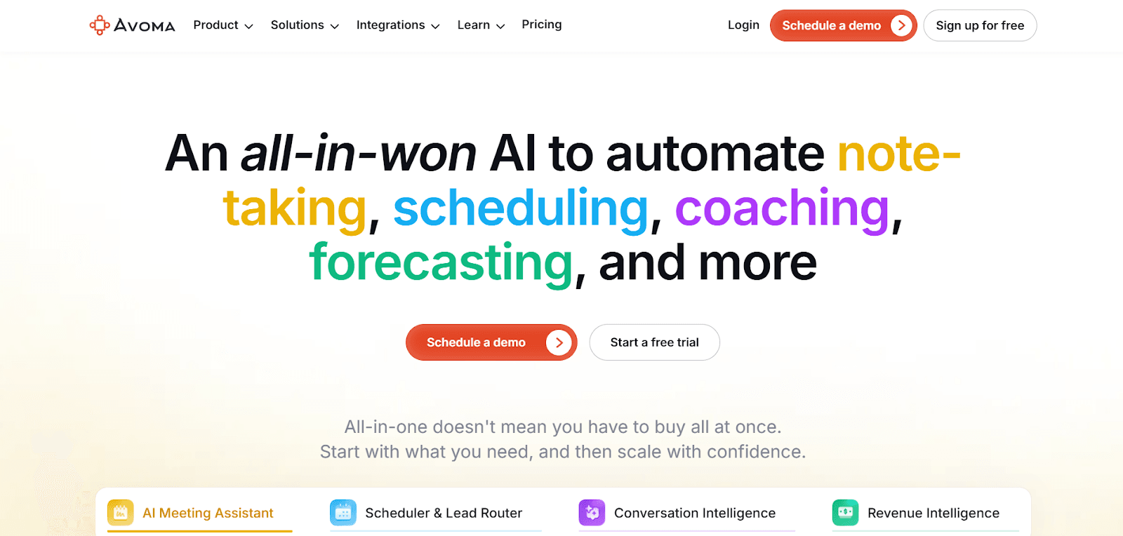 Avoma conversation intelligence platform