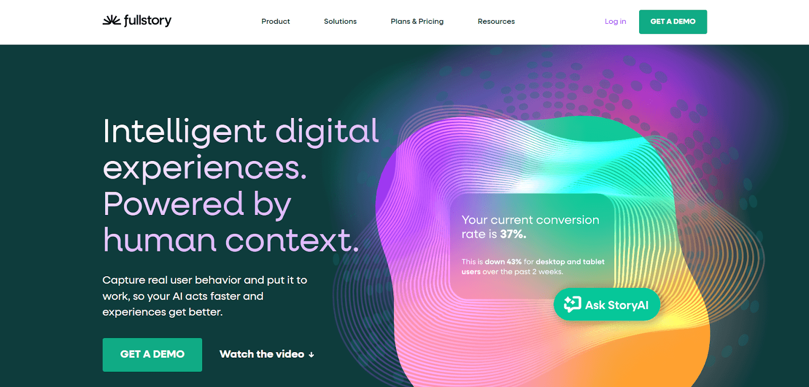 Fullstory session replay and behavioral analytics