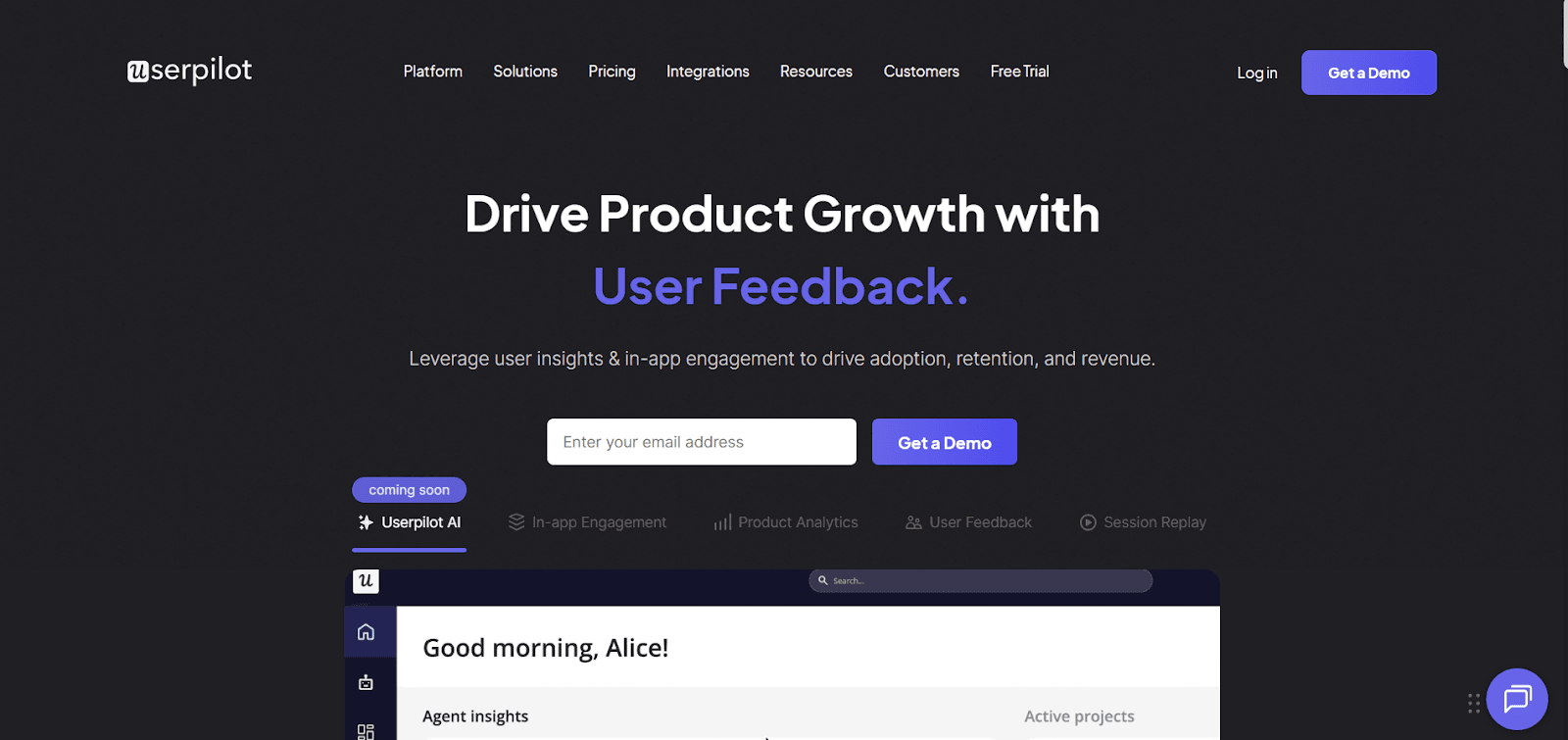 Userpilot product analytics and onboarding