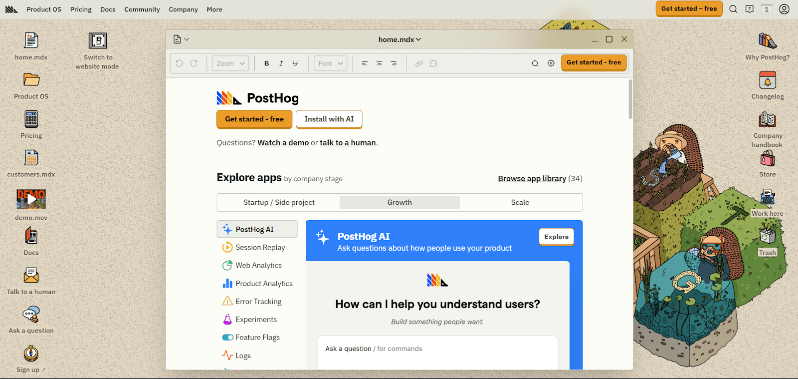 PostHog open-source product analytics