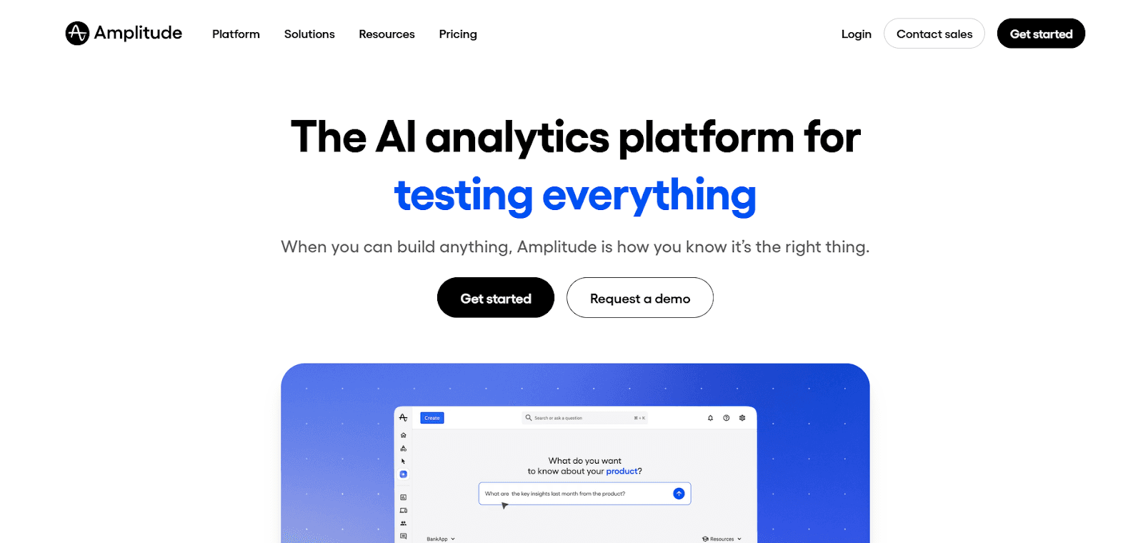 Amplitude product analytics platform