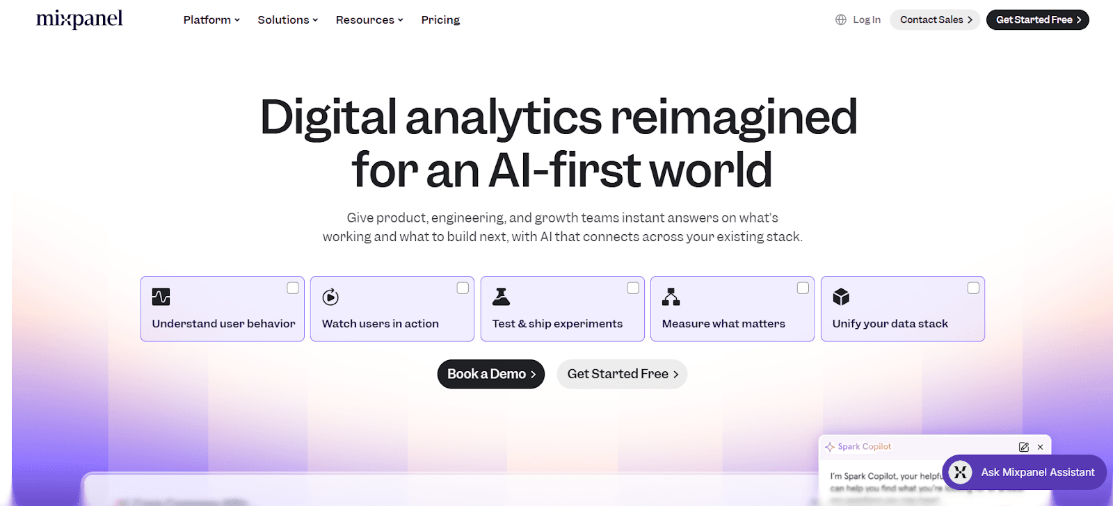 Mixpanel product analytics
