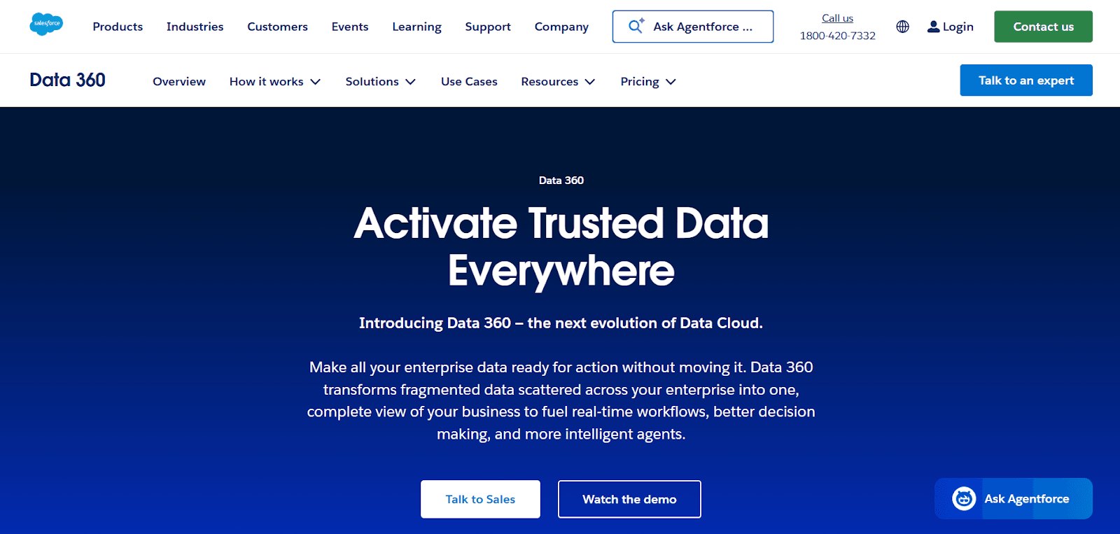 Salesforce Data 360 enterprise CDP