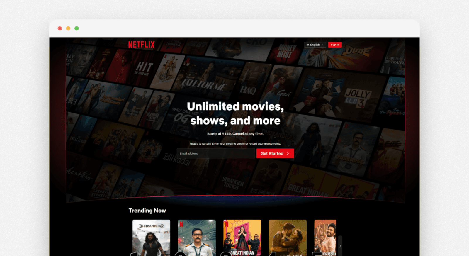 Behavioral homepage personalization example