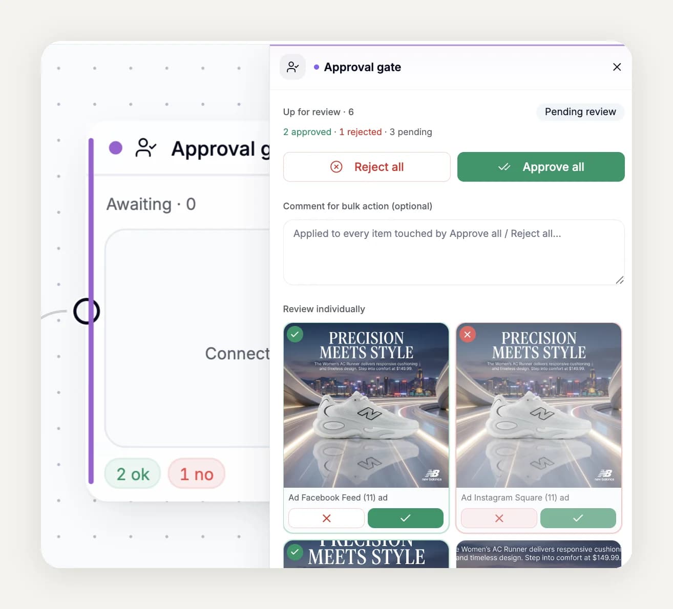 Review queue before catalog assets ship