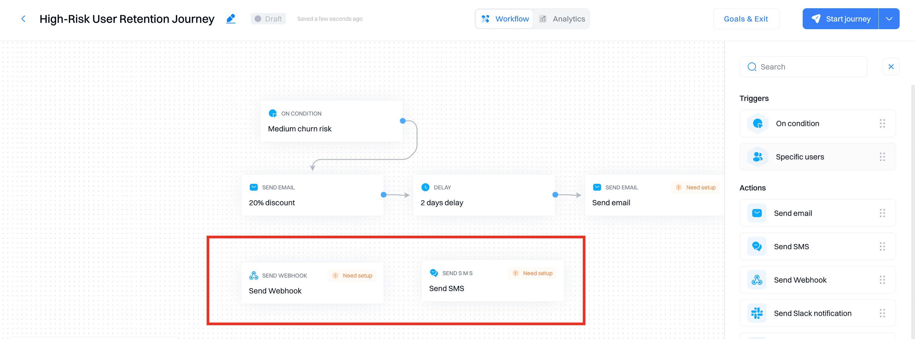 Churn risk setup: Follow-up calls