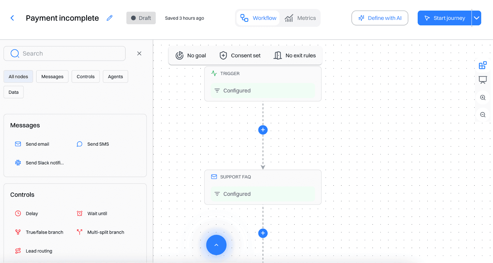Checkout optimization setup: Branch conditions