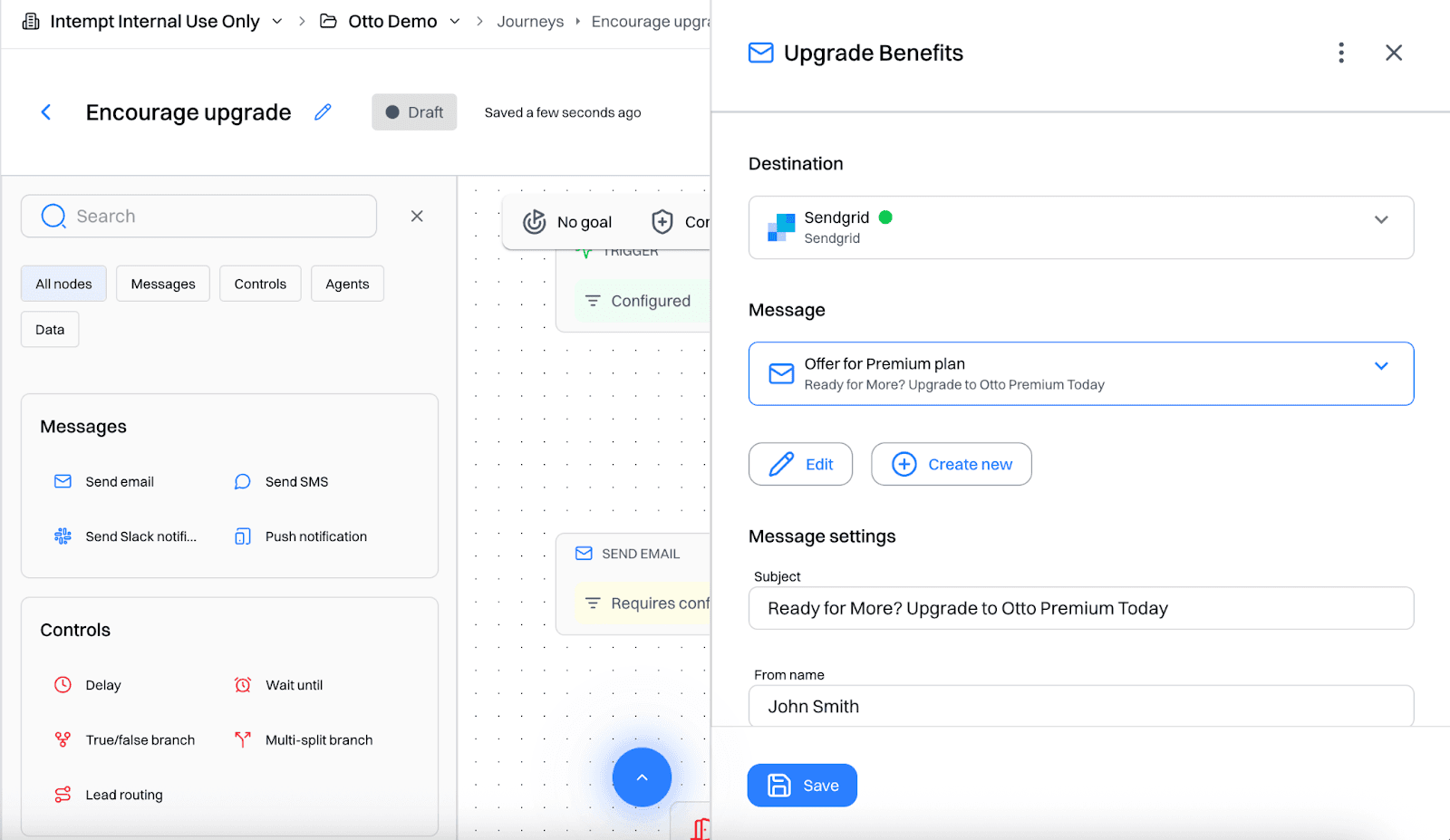 Upgrade prompt setup: Day 0 email