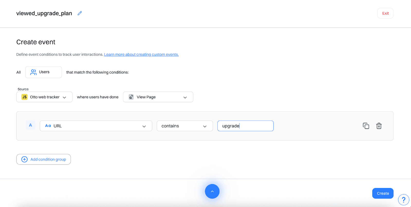 Upgrade prompt setup: Create additional events