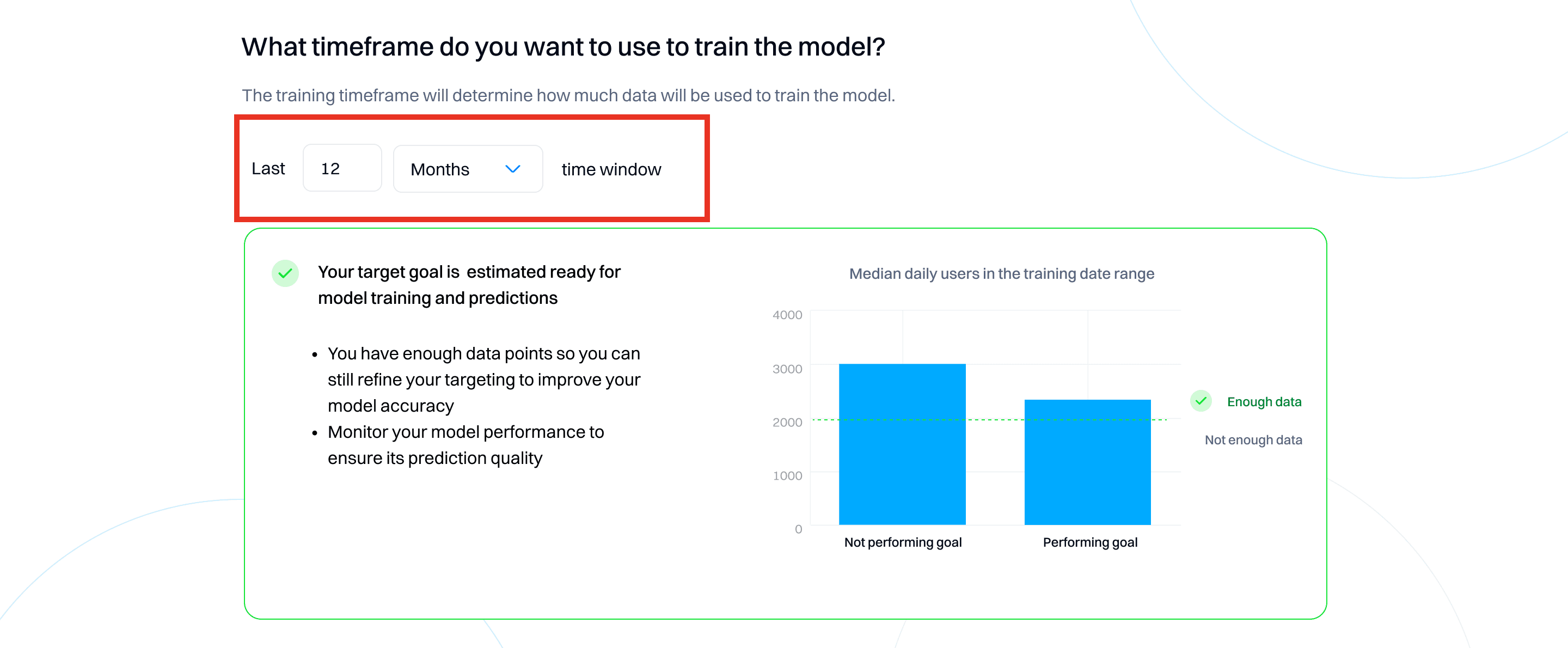 Upsell prediction setup: Agent output