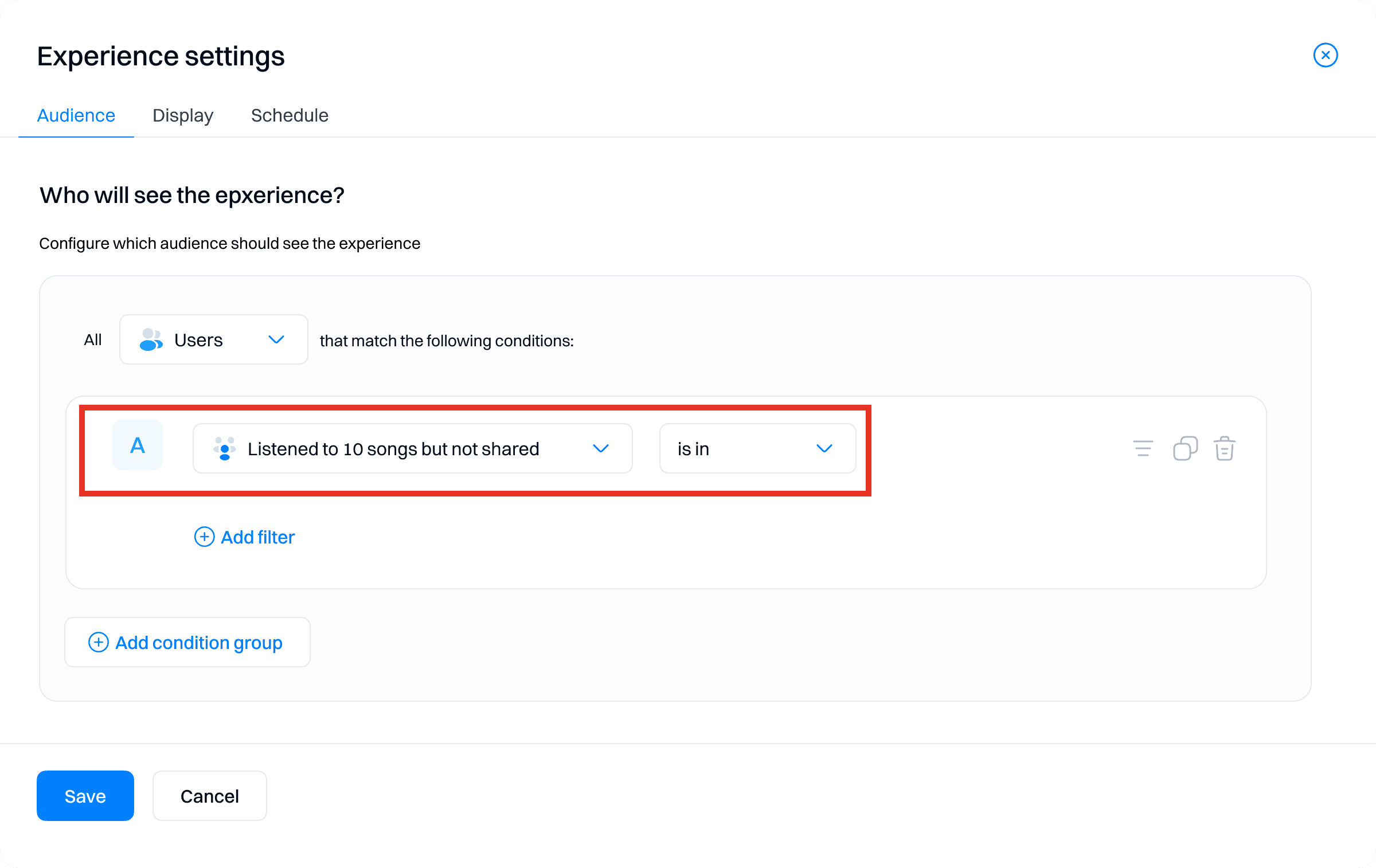 Share feature adoption message