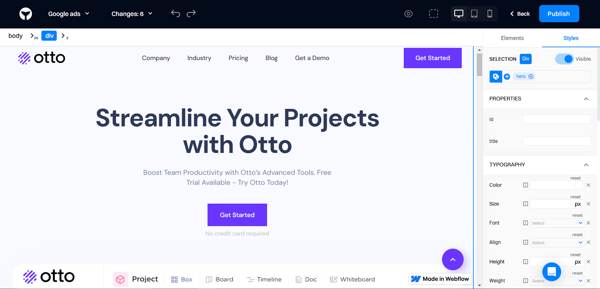 Landing page personalization setup: Google Ads explanation