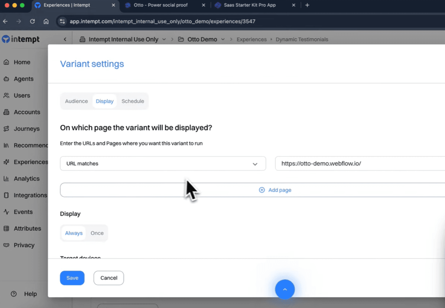 Targeting proof by the category a visitor has been browsing