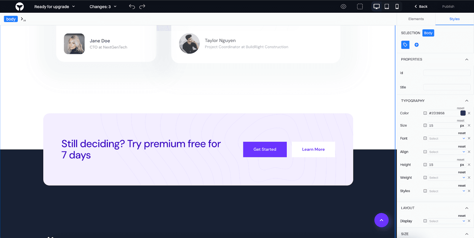Experiment setup: step 2, Step 2: Create an Experience (Web or Mobile)