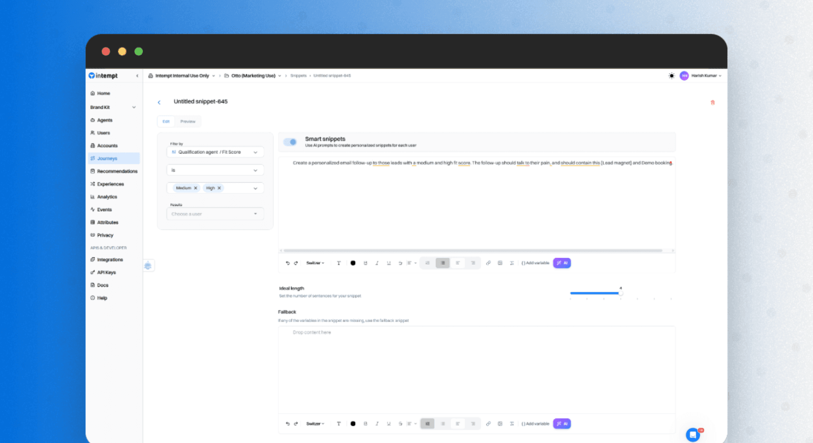 Prospecting workflow setup: Create Personalized Emails