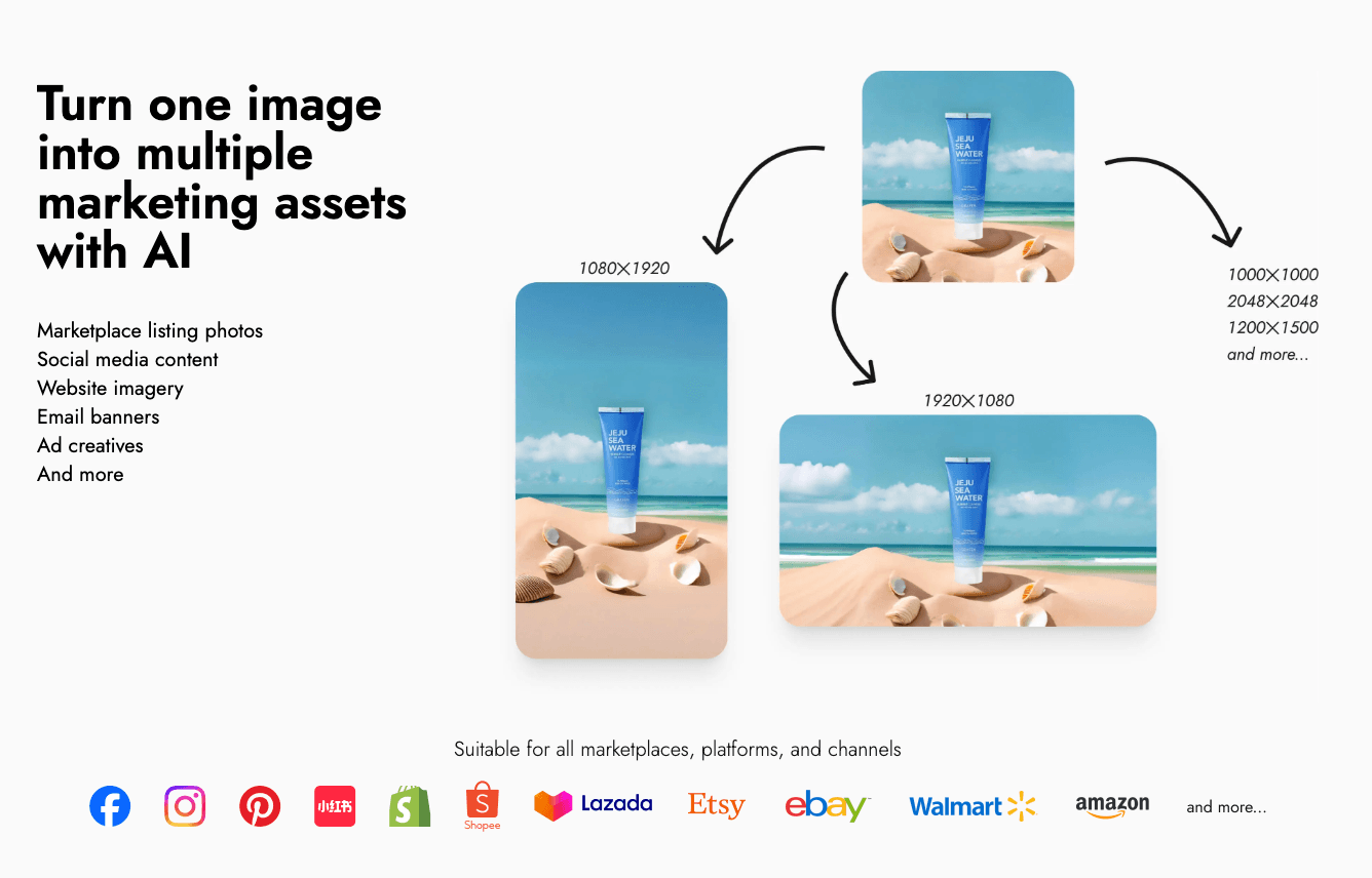Pebblely AI product background generation interface