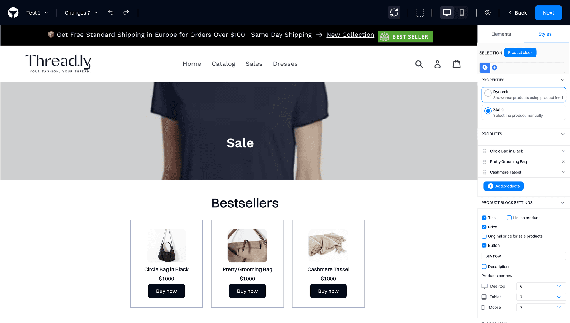 visual editor storefront styles panel - december 242024 - Intempt documentation