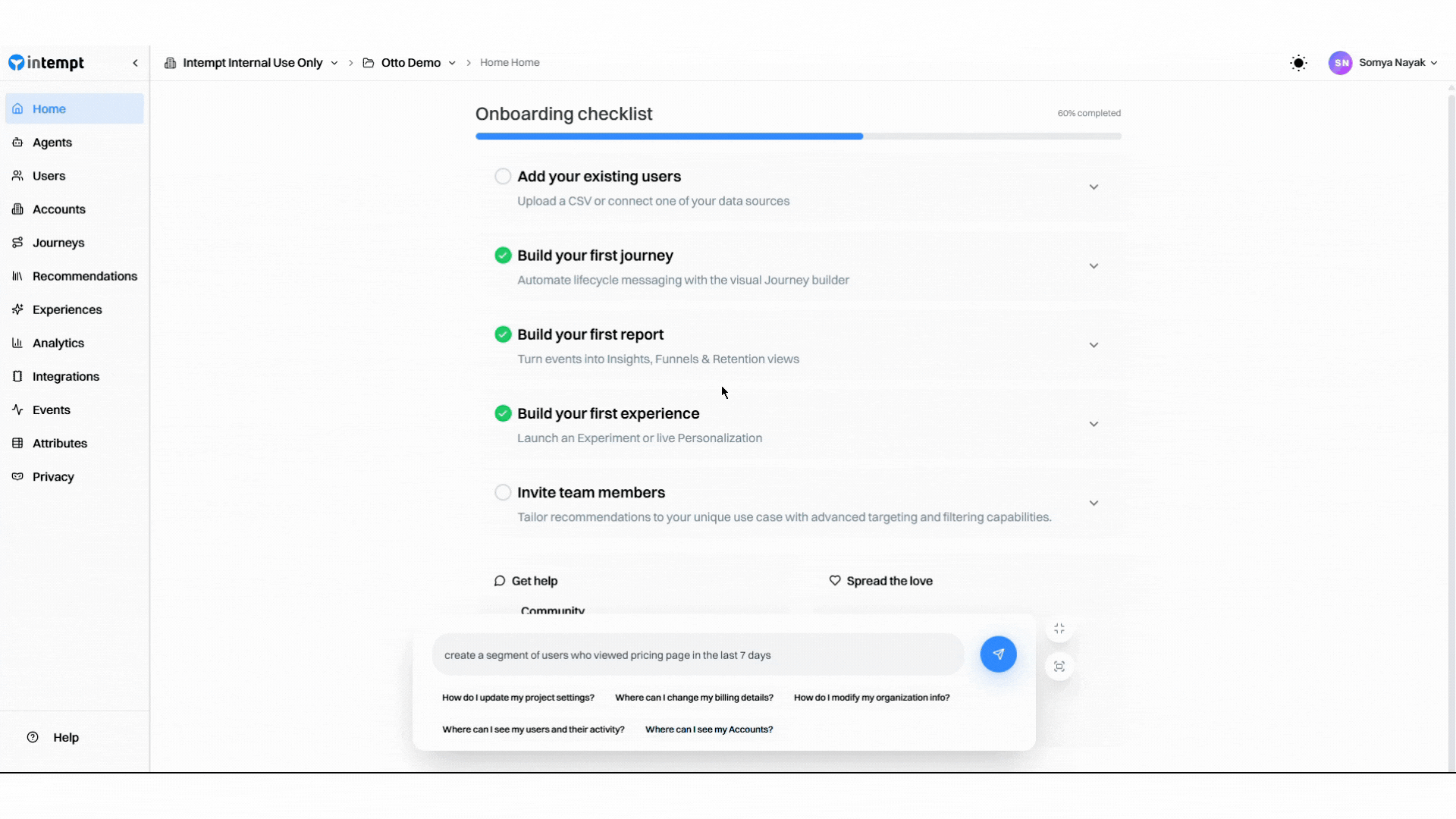 home onboarding checklist blu prompts - july 142025 - Intempt documentation