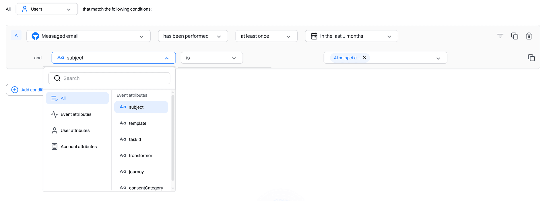 messaging events subject condition - messaging events - Intempt documentation