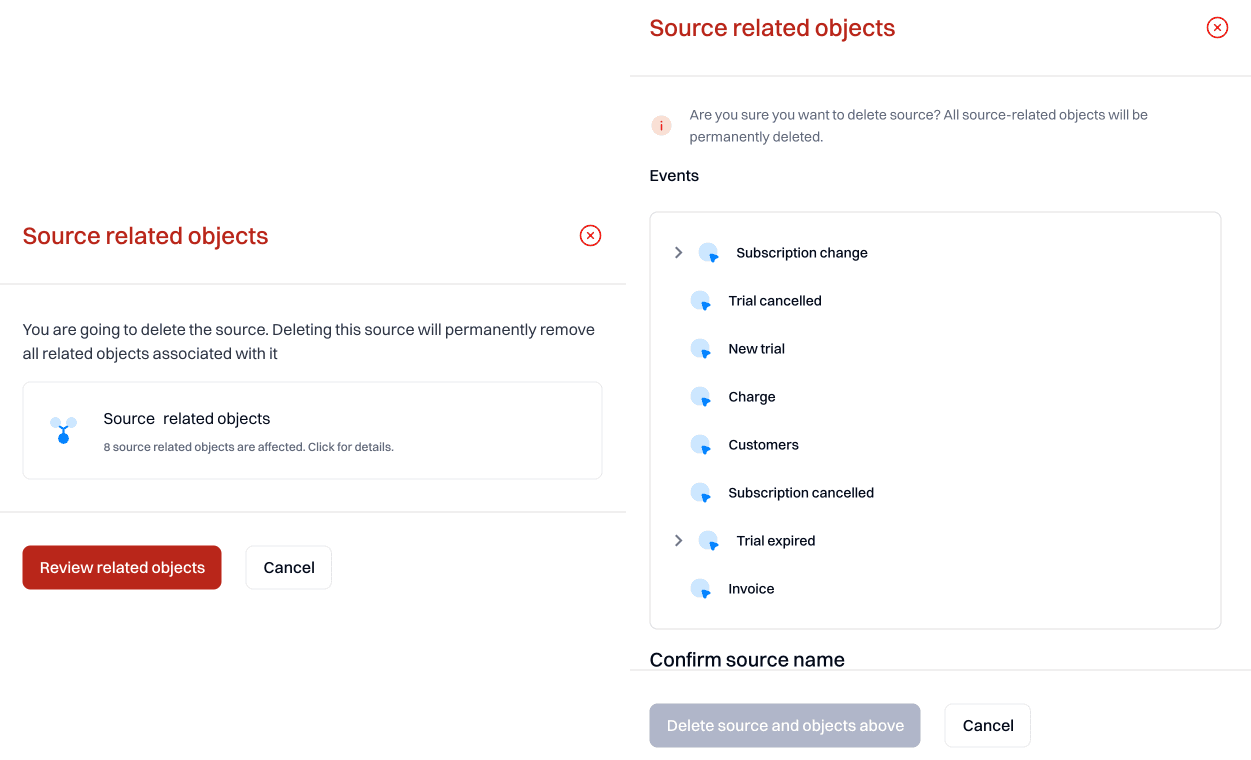 delete source related objects confirm - november 5 2024 - Intempt documentation
