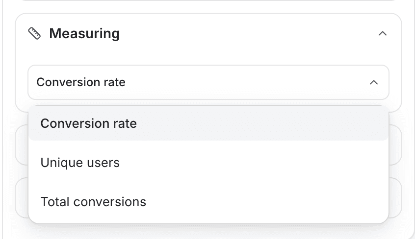 measuring dropdown conversion rate unique users total - creating a funnel report - Intempt documentation