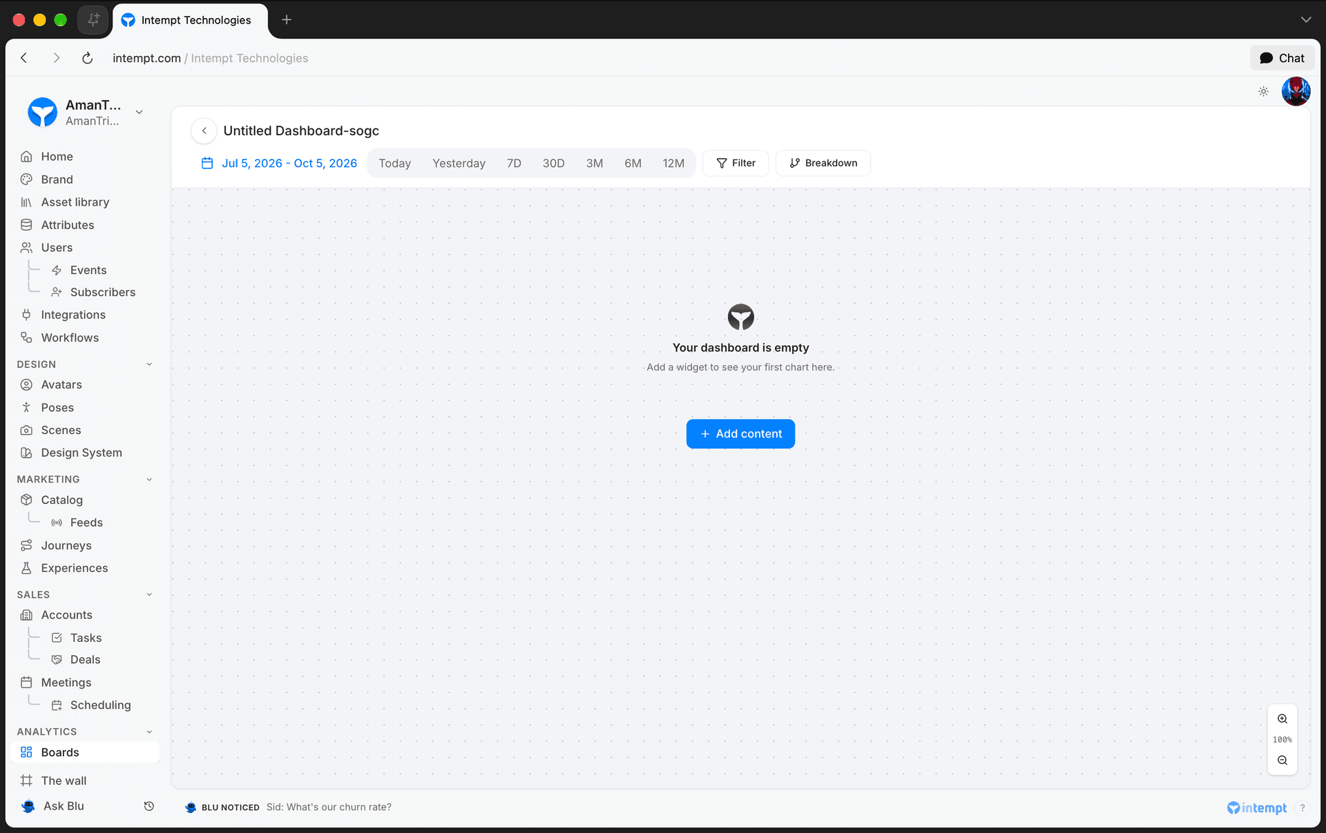 empty dashboard add content 5 oct 2026 - dashboards - Intempt documentation