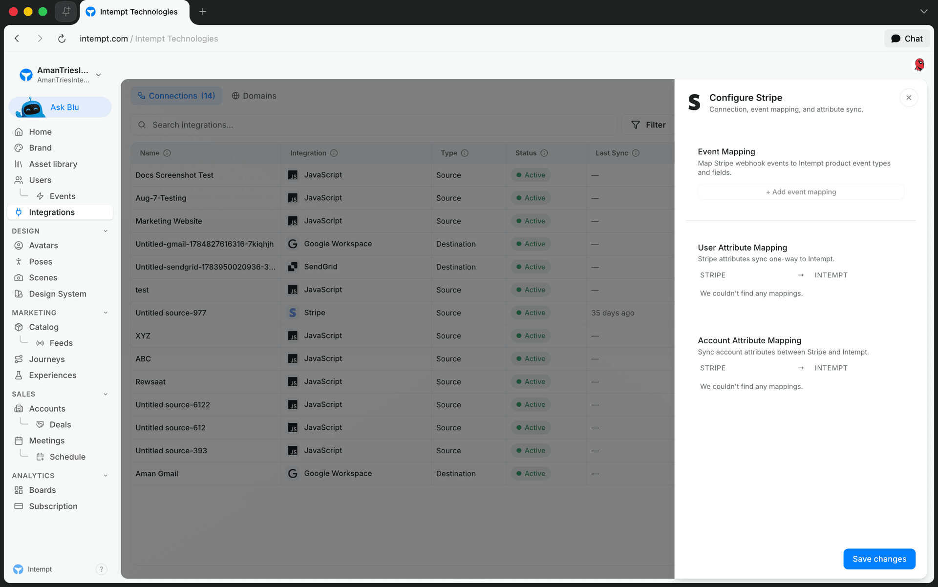 user account attribute mapping sections - attribute mapping - Intempt documentation