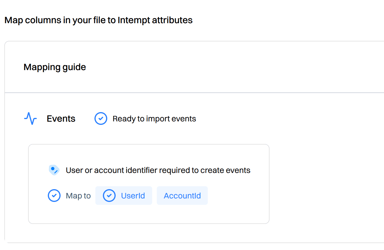 import events mapping guide identifier - data import - Intempt documentation
