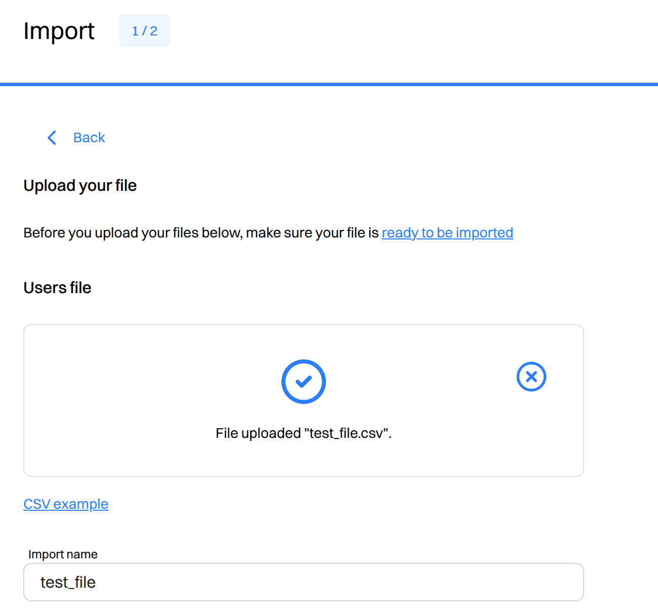 import users file uploaded name - data import - Intempt documentation
