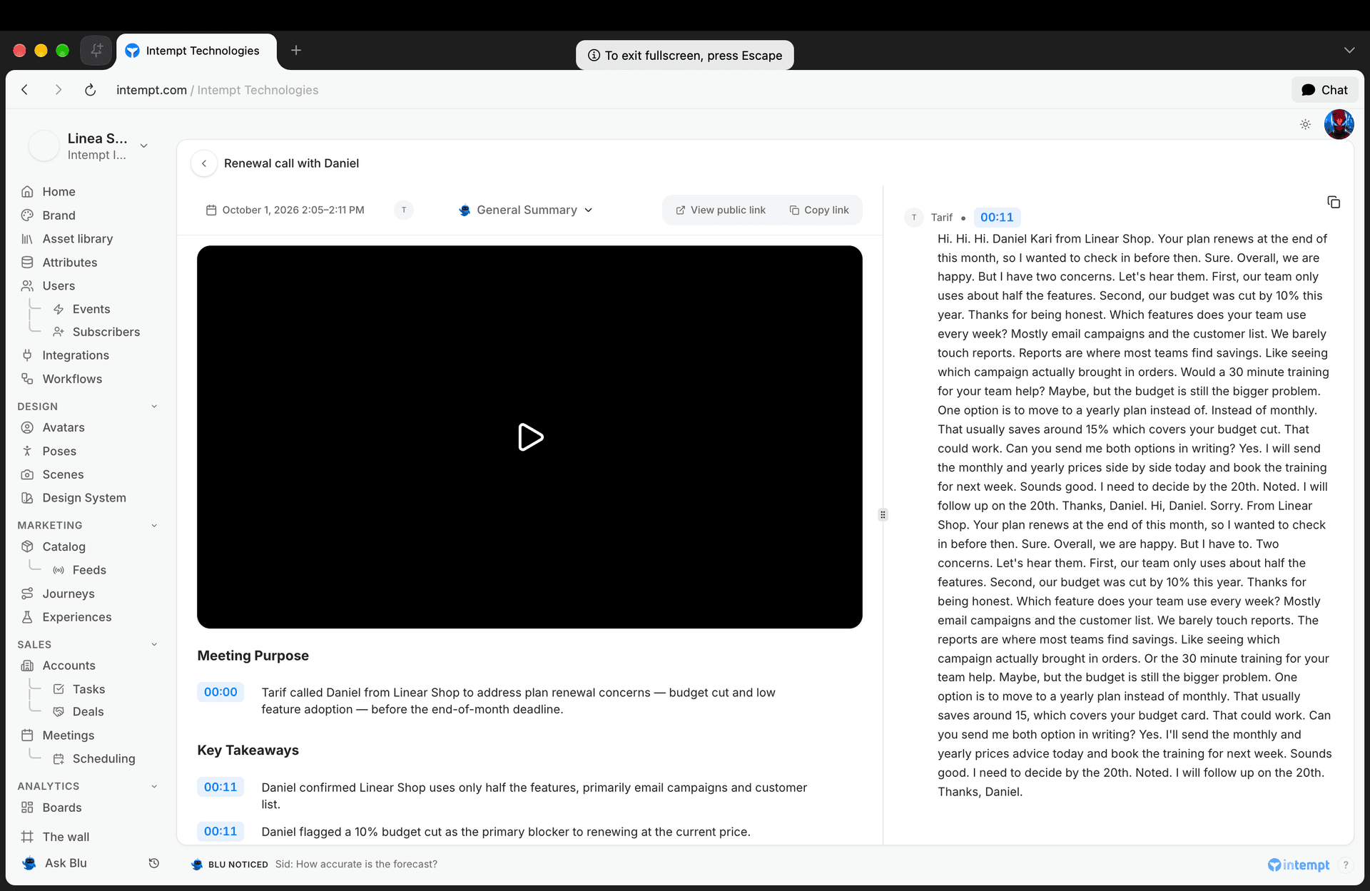 meeting public link header 6 oct 2026 - sharing calls and coaching teammates - Intempt documentation